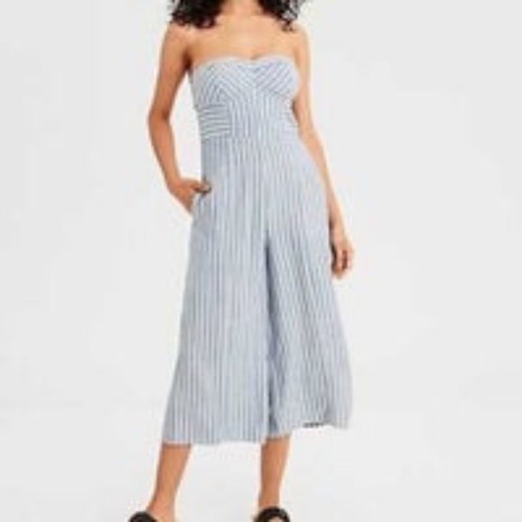 American Eagle striped jumpsuit - Picture 1 of 16